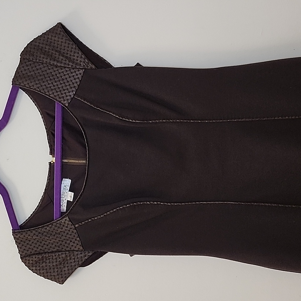 Kay Unger New York cocktail dress Chocolate Brown Sz 6 - Picture 6 of 16